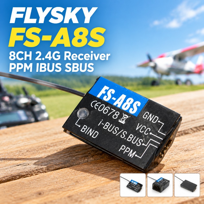 Drone Racing Receiver - FS-A8S 2.4G 8CH Penerima Mini RC